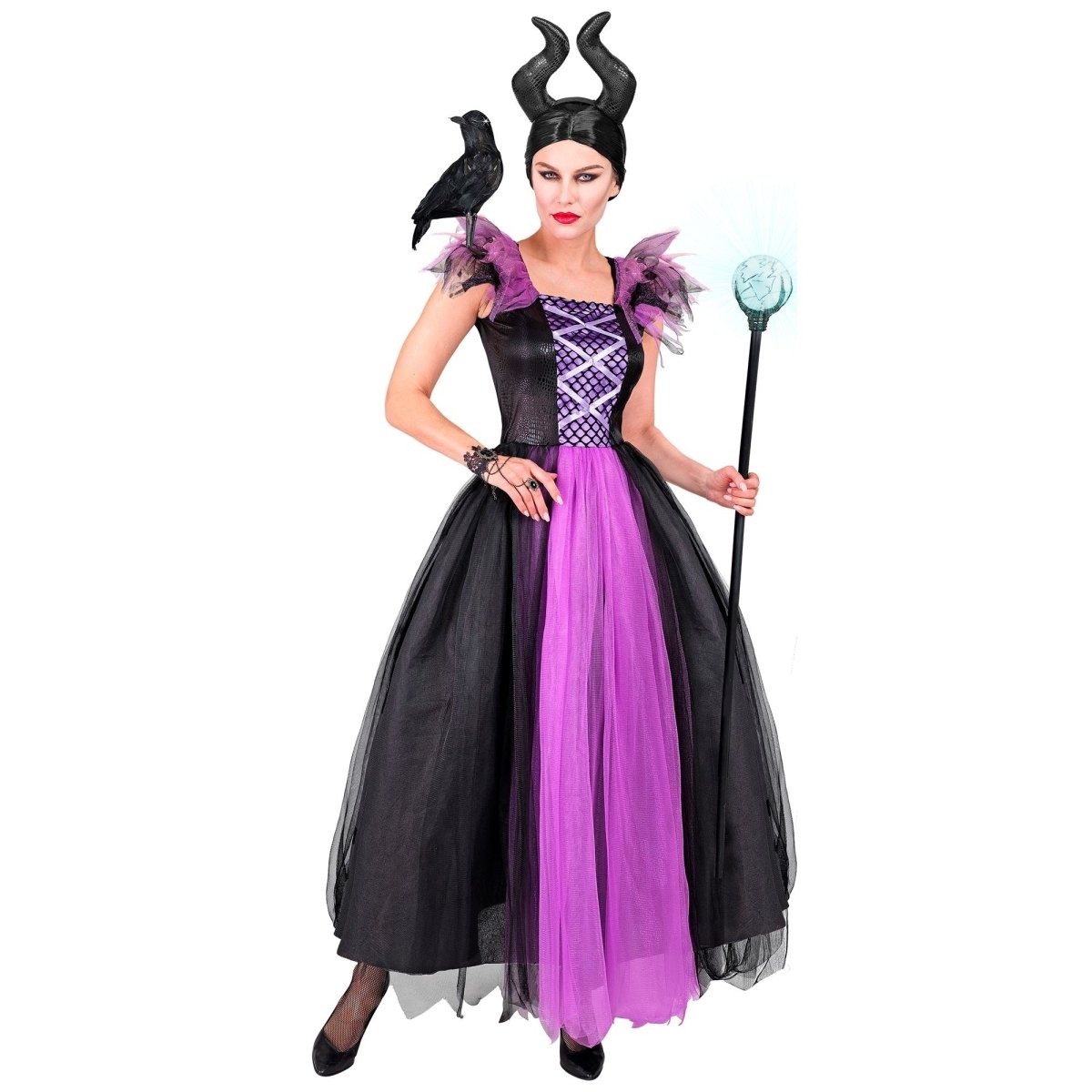 Halloween Jurk Zwart Paars Malefizia