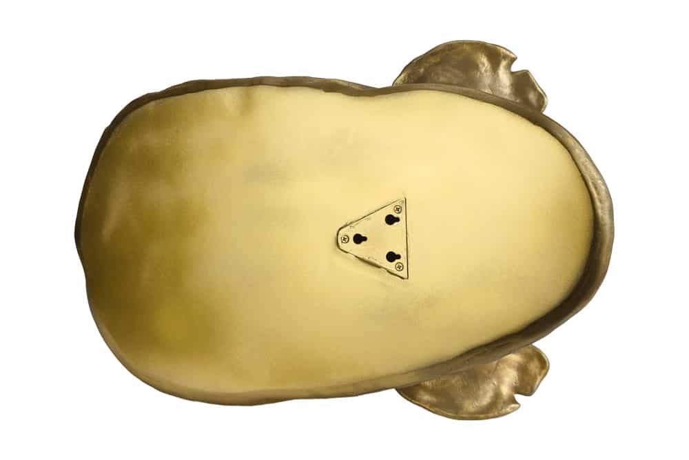 Deko-Wandfigur RHINO 60cm gold handmade Nashorn-Skulptur