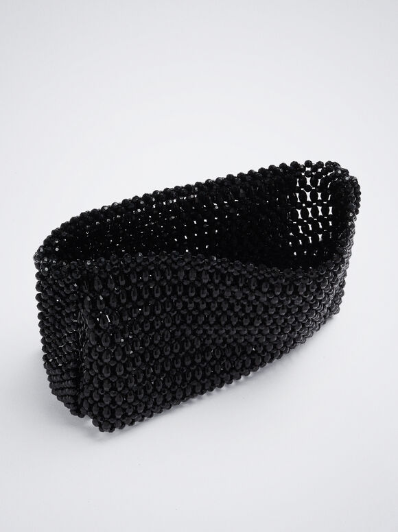 Bolsa de festa com miçangas - Preta