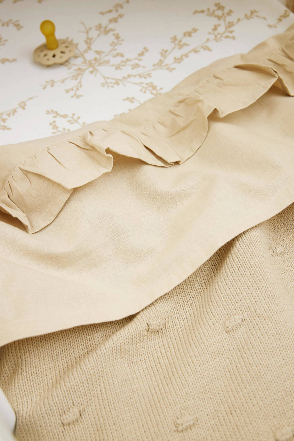 baby ledikantlaken Ruffle 100x150 Sand
