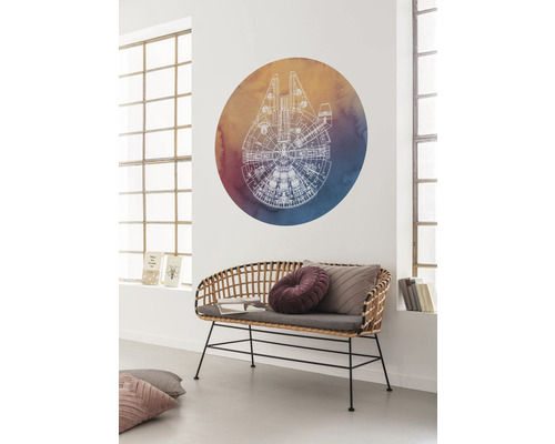 Zelfklevend fotobehang DD1-027 Dot Star Wars Millennium Falcon Ø 125 cm