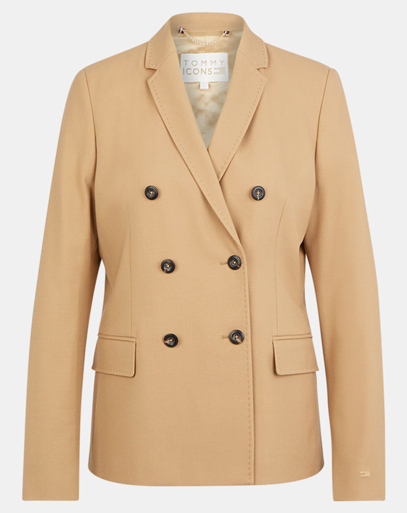 Tommy Hilfiger Blazer cintré Icon beige foncé