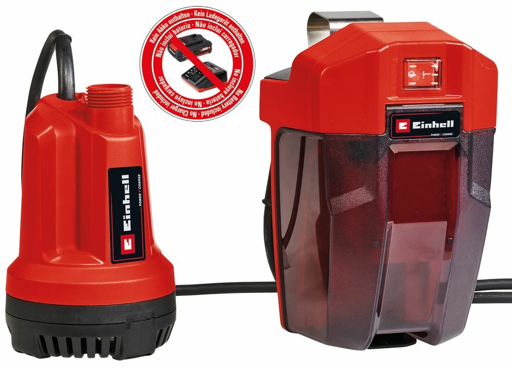 Pompe d’évacuation eaux claires sans fil ge-sp 18 li - capacité 5000 l/h - profondeur d'immersion 4 m - sans batterie