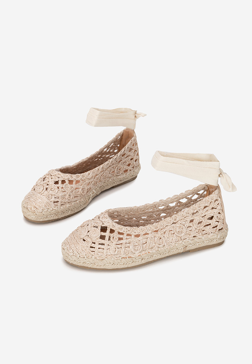 Espadrilles avec lacets beige Kaddeia
