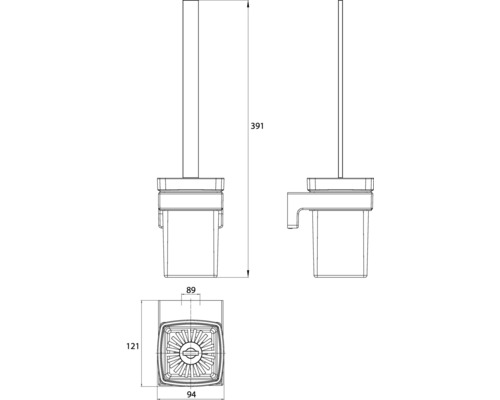 Emco Cue chroom toiletborstelset 321500100
