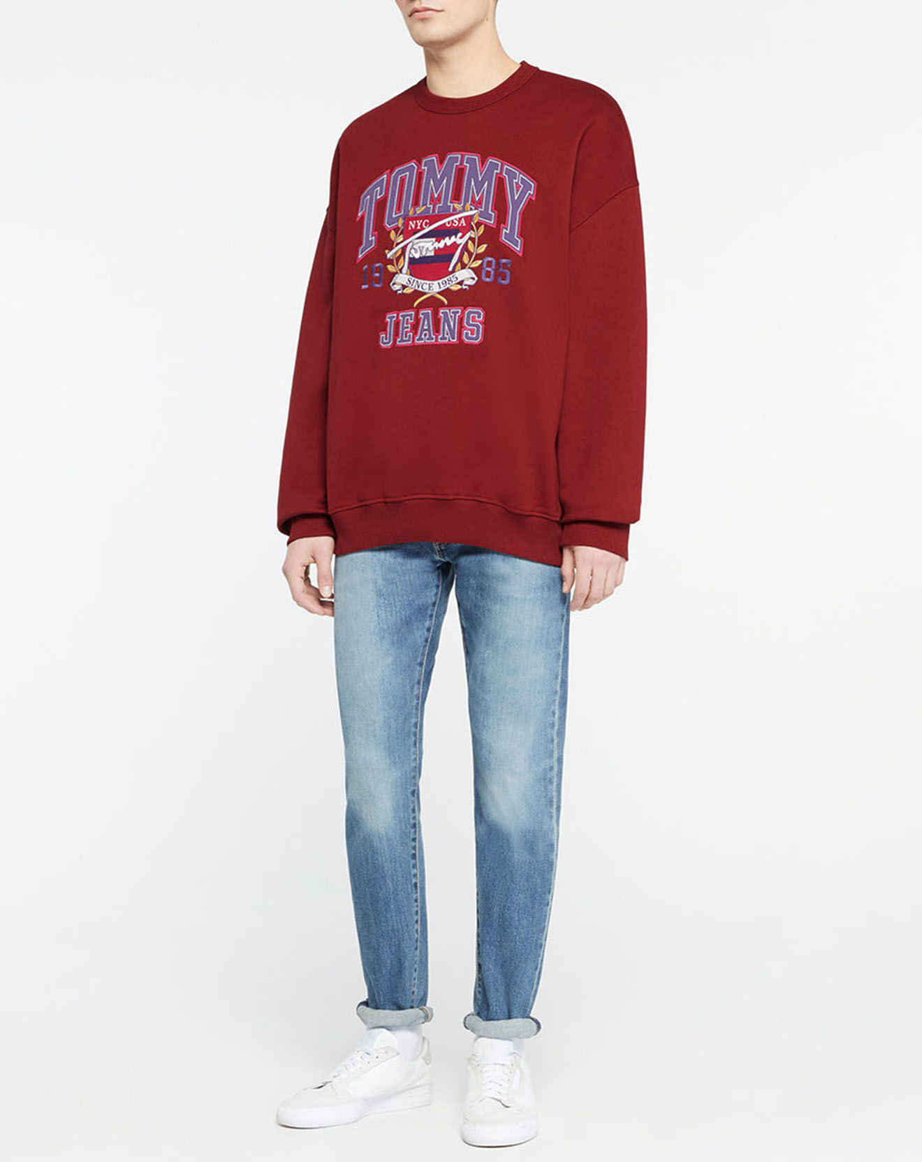 Tommy Jeans Sweat Collège bordeaux