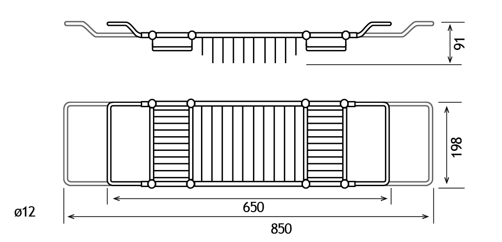 Eastbrook Solid badbrug chroom