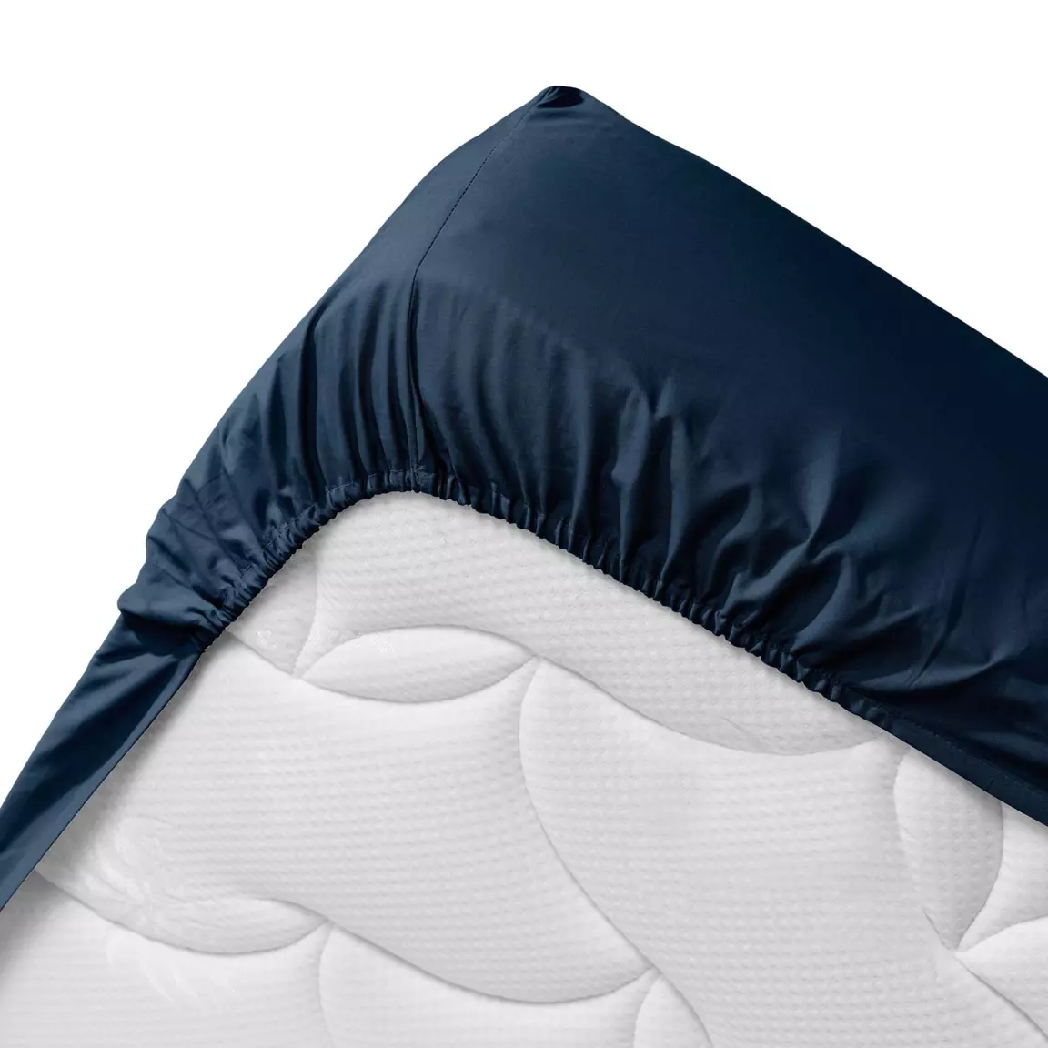 Drap housse coton bio (140 x 190 cm) Biolina Bleu nuit