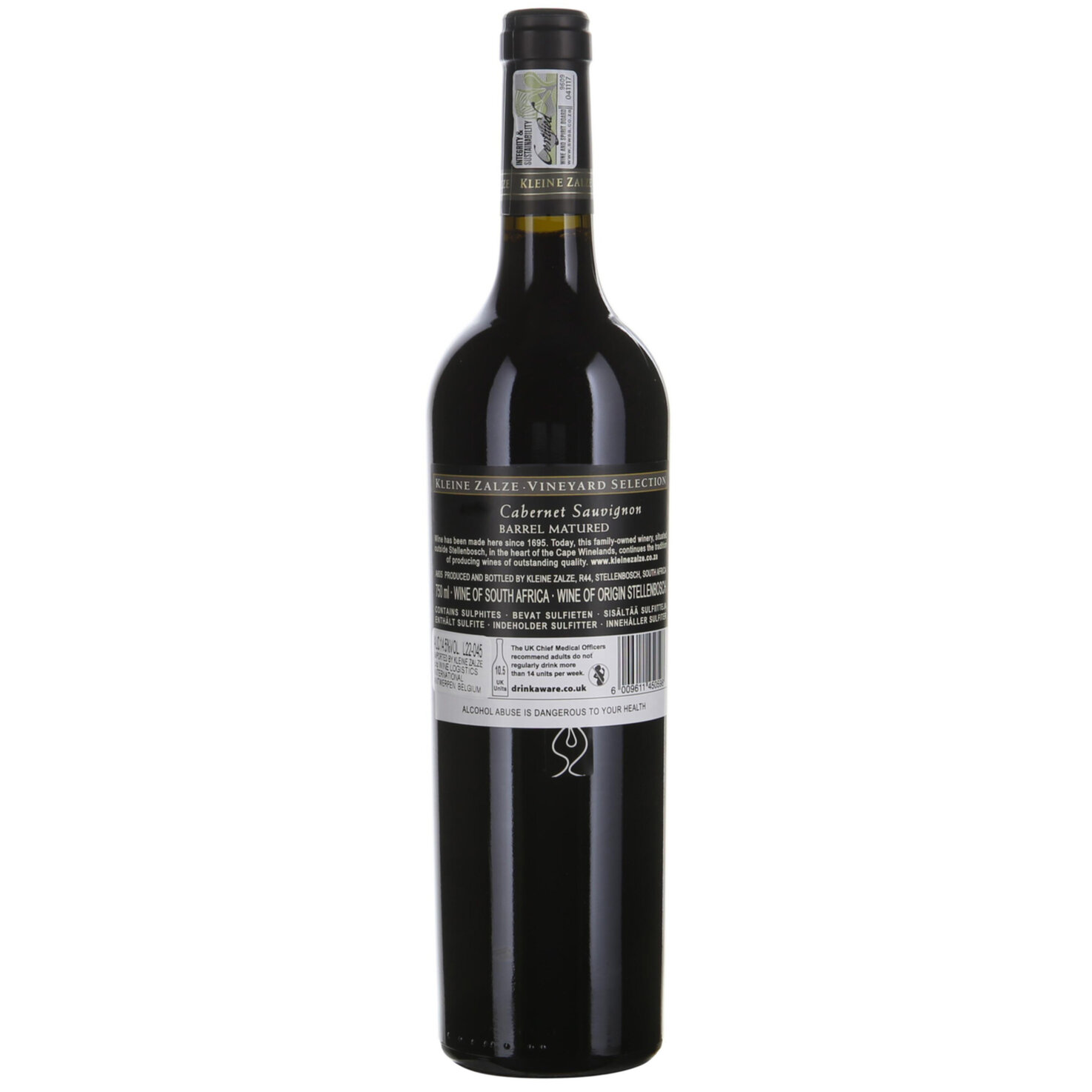 Stellenbosch WO Cabernet Sauvignon Vineyard Selection Kleine Zalze -75cl