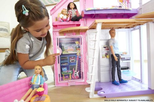 Barbie - Villa in Malibu - Poppenhuis - 2 Verdiepingen - 6 Kamers - Meer dan 25 Onderdelen