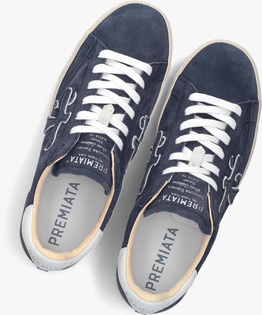 blauwe premiata lage sneakers steven