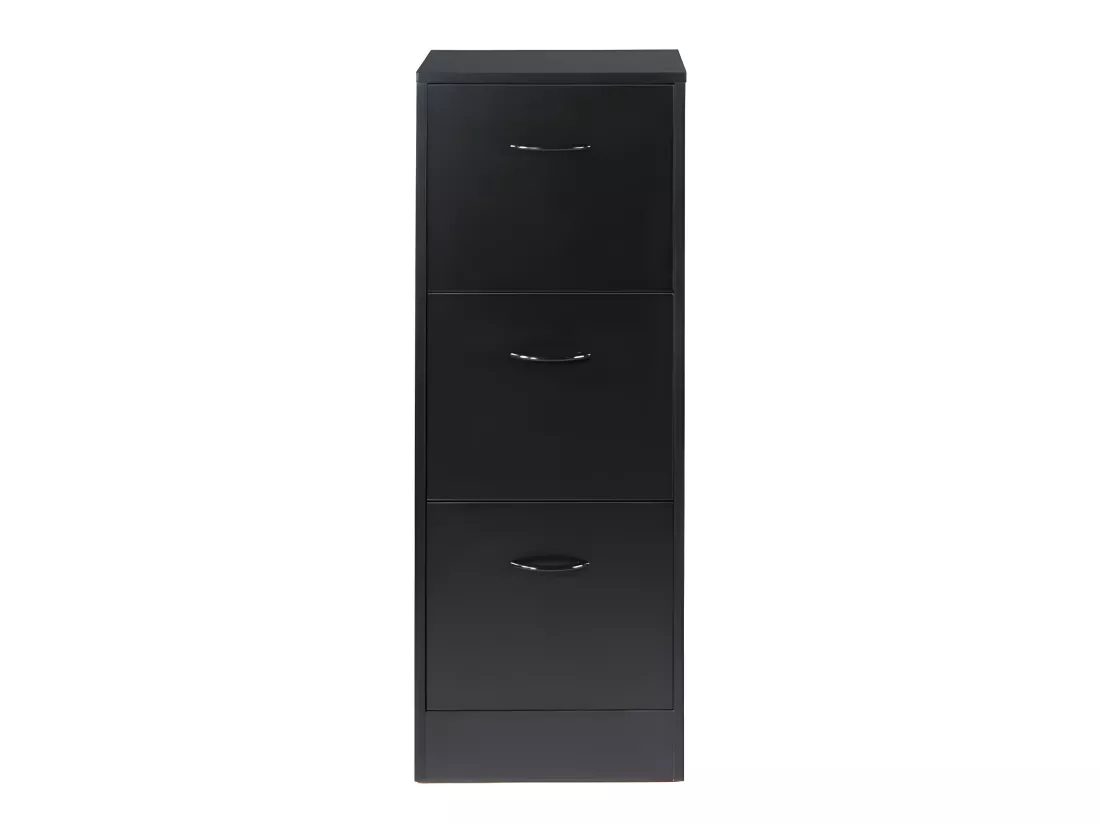 Classeur 3 Tiroirs Pour 75 Dossiers Suspendus 41,4 x 108,4 x 44 cm - Coloris: Noir