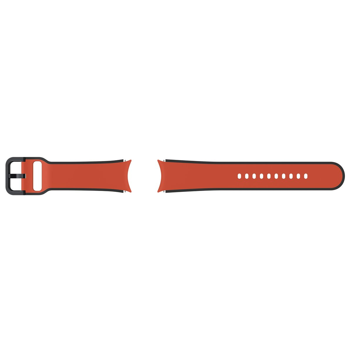 (M/L) Samsung - Samsung Galaxy Watch 4 (40mm) Two-tone Sport Band Silikon Armband 20mm - Rot / Schwarz
