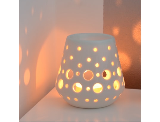 ZEN AROME - Diffuseur d'huiles essentielles Brûle parfum en céramique loob blanc