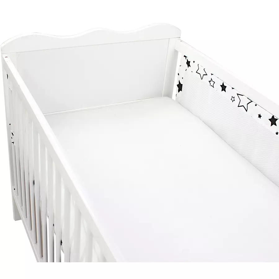 TupTam Nestchen für Babybett Gitterstäbe 3D Mesh 2er Pack weiß Modell 2