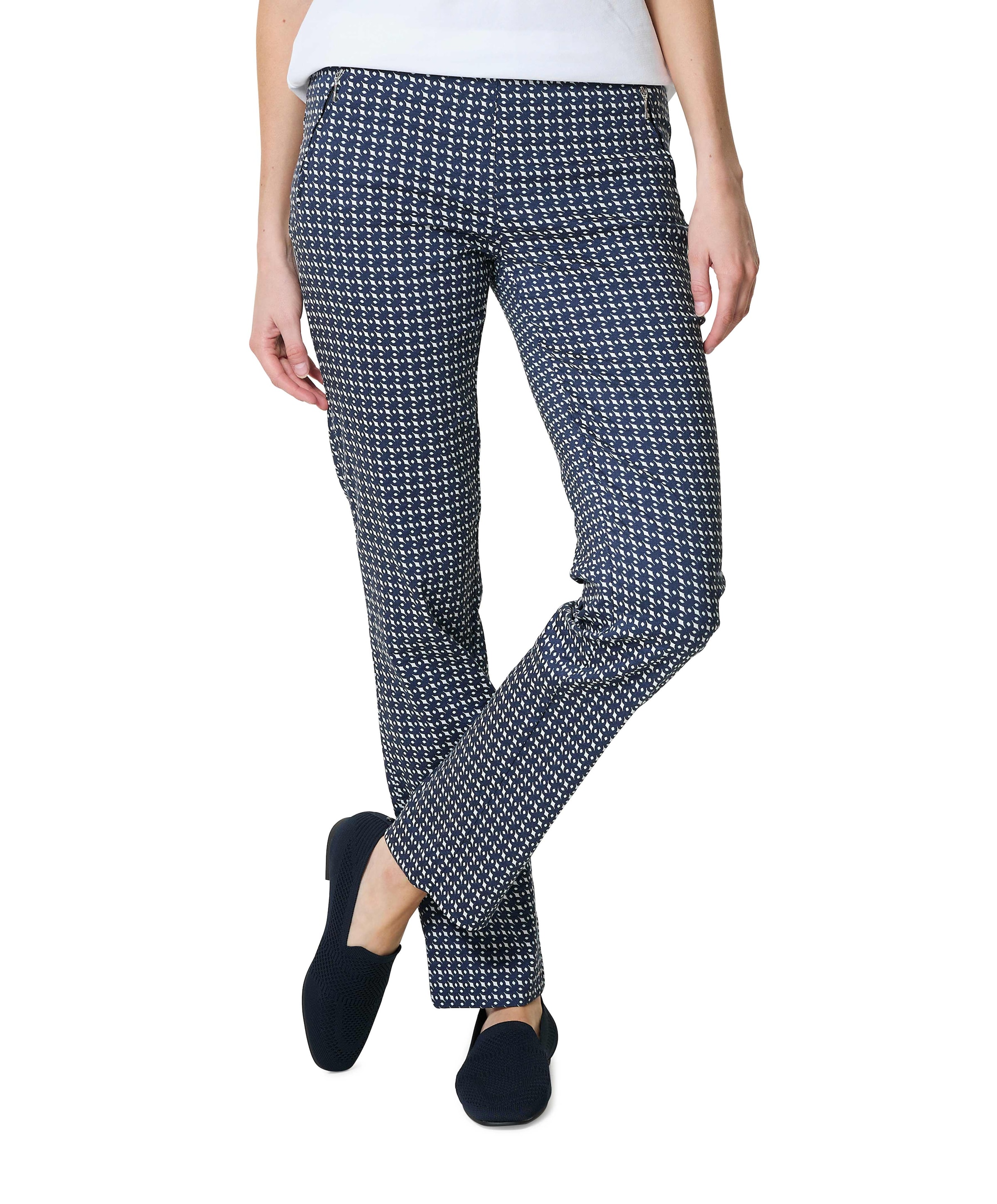 Relaxed by Toni Alice Zip dames broek blauw
