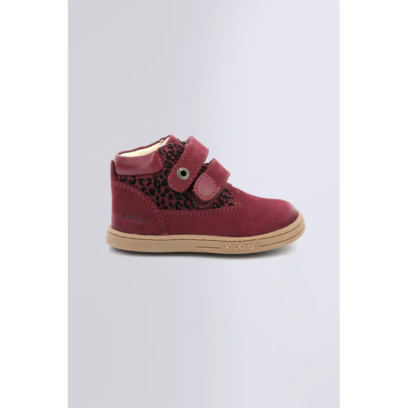 TACKEASY BORDEAUX LEOPARD (24-36) BOTTINES Cuir Fille