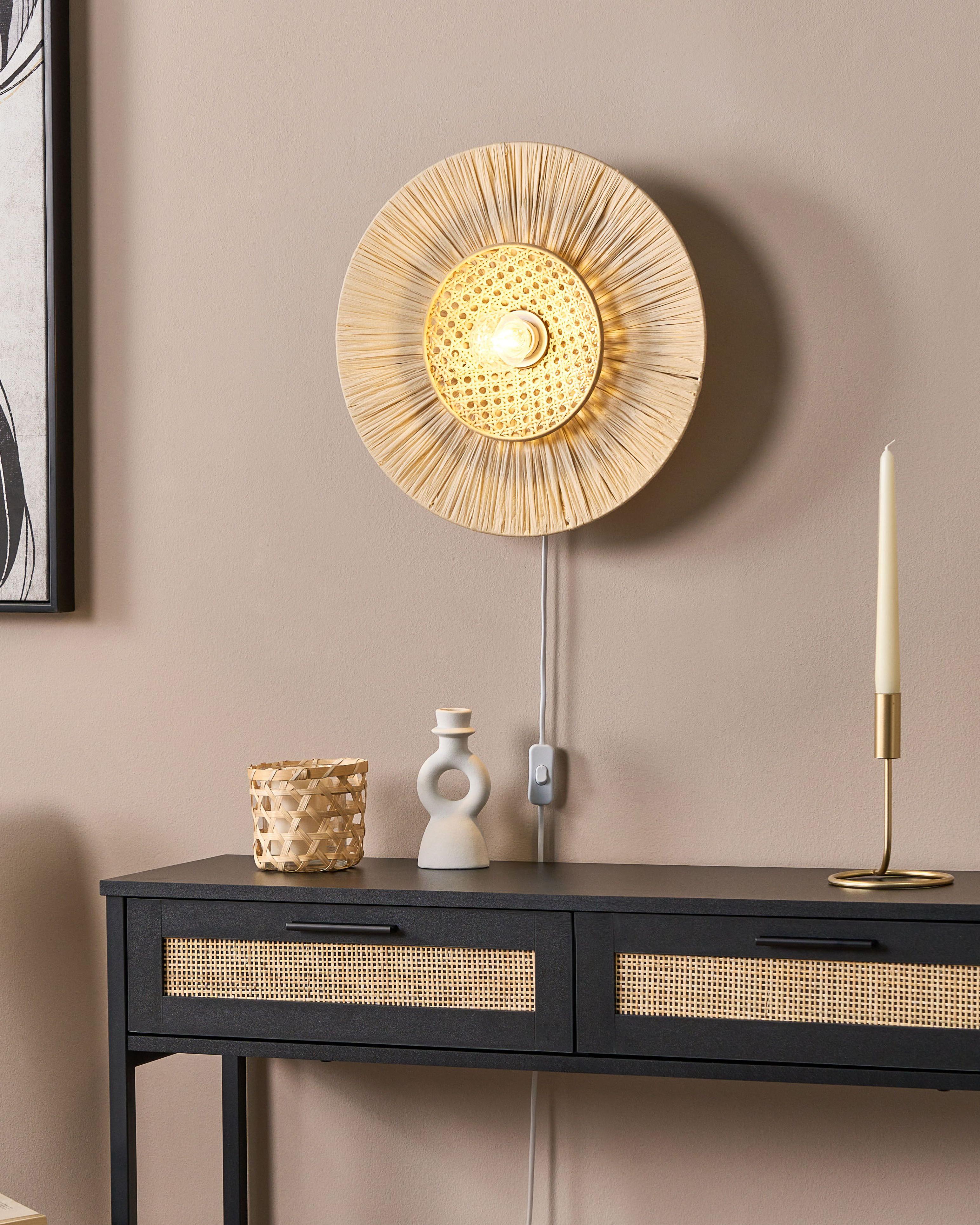 Wandlamp YAAPI Papier Natuurlijk