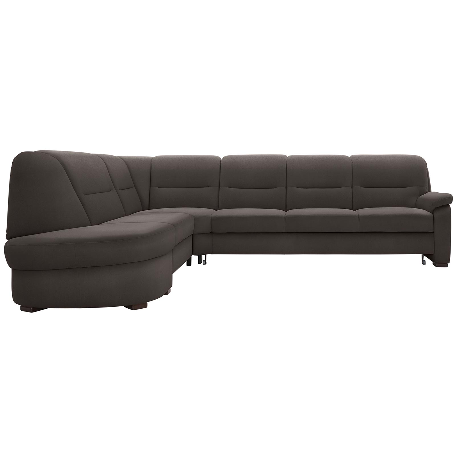 polsterpower Ecksofa - Saddle anthrazit - Basismodell - Ottomane links