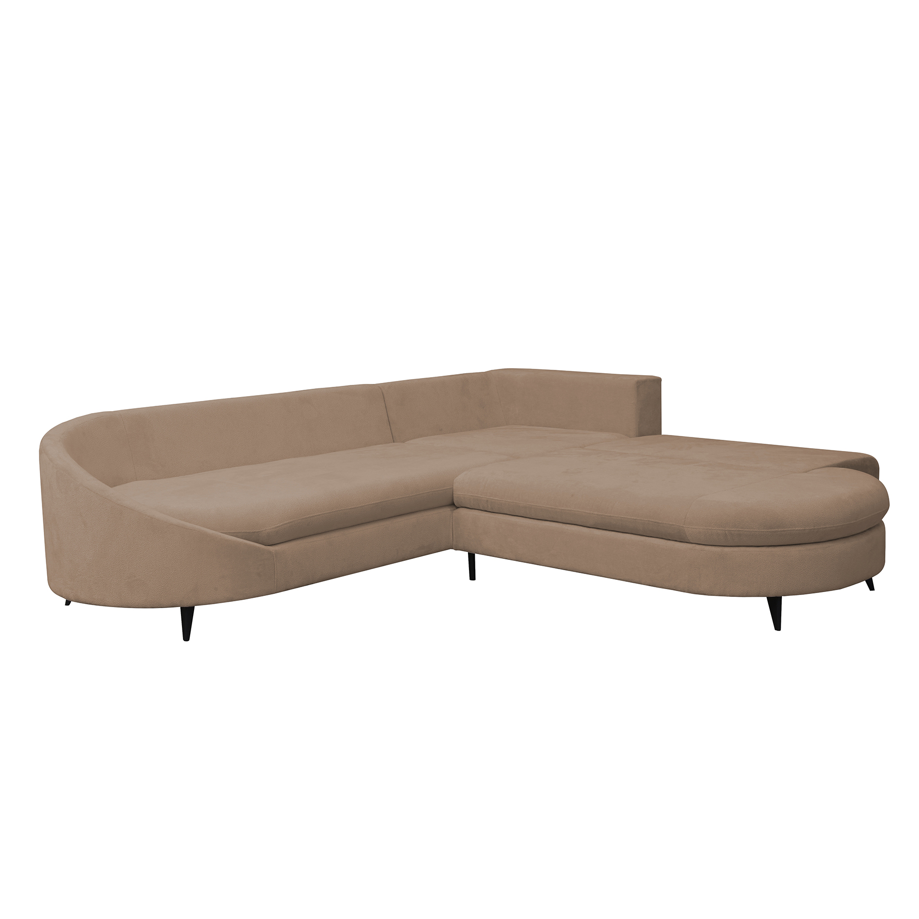 Ecksofa - antelope - mit Liegefunktion und Staukasten - Ottomane rechts