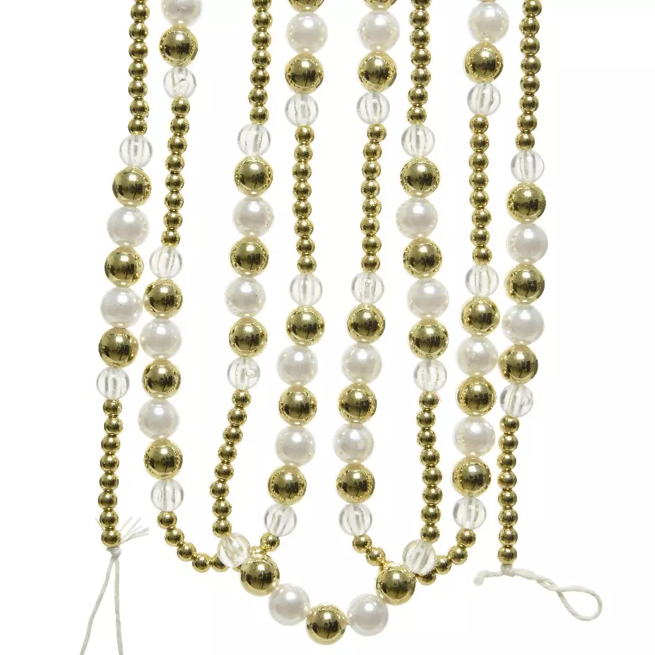 Guirlande de perle (240 cm) Bianca Or