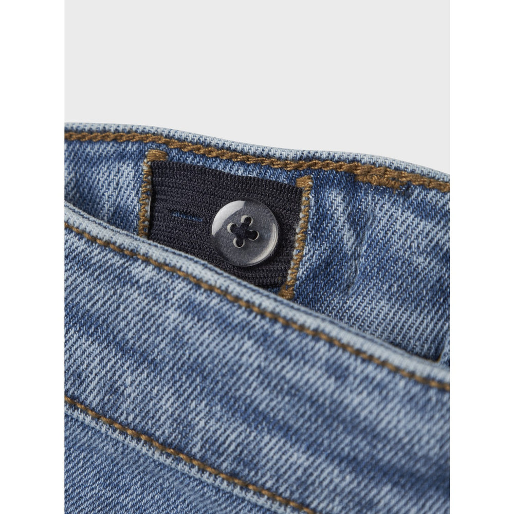 Køb Name It Medium Blue Denim Bow Embroidery Nmfbella Mom Emb Jeans 1224-Sm Noos