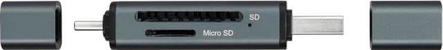 Logik 2-i-1 dobbelt USB-kortlæser