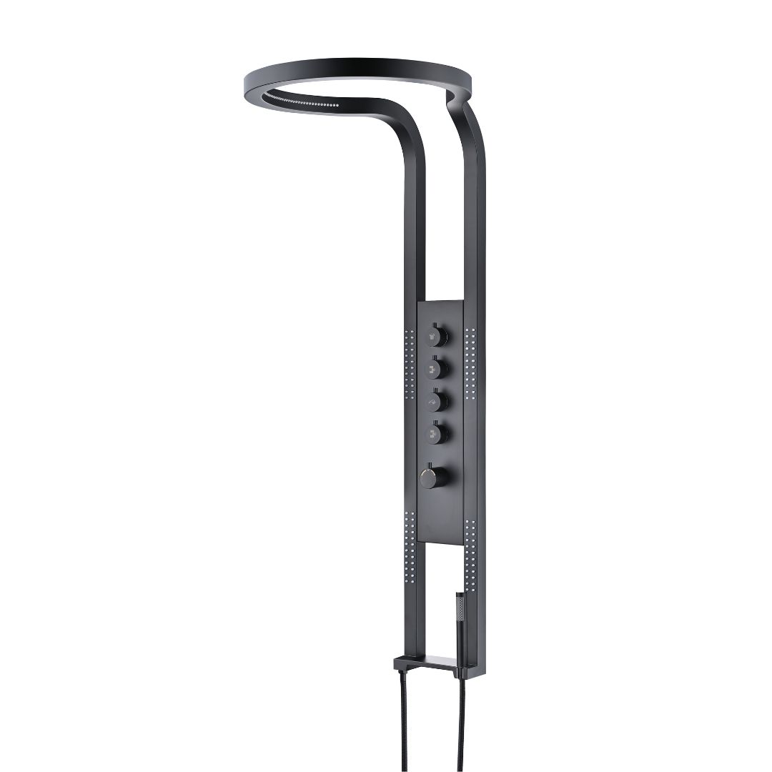 Best Design Nero Future thermostatisch douchepaneel zwart mat