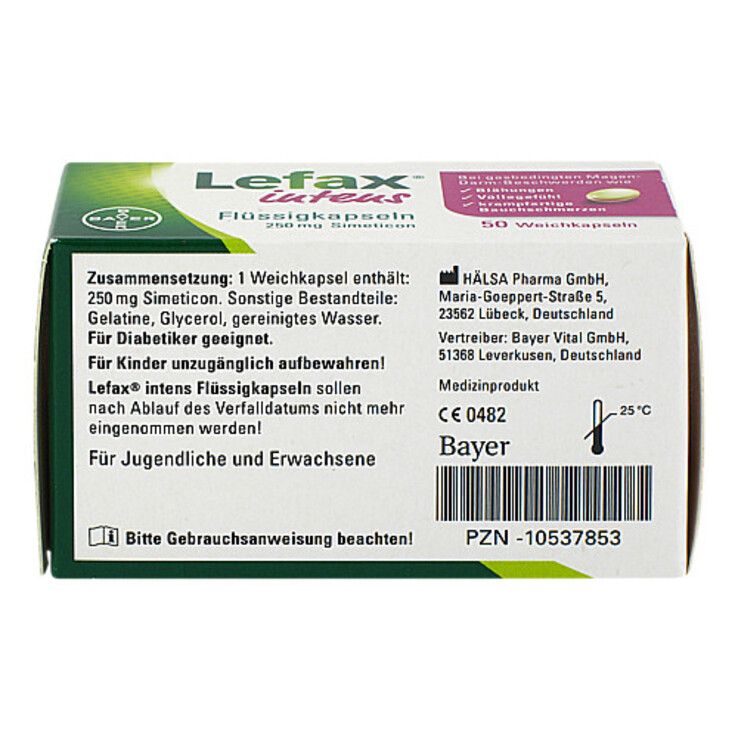 Lefax intens Flüssigkapseln 250 mg Simeticon, 50 St