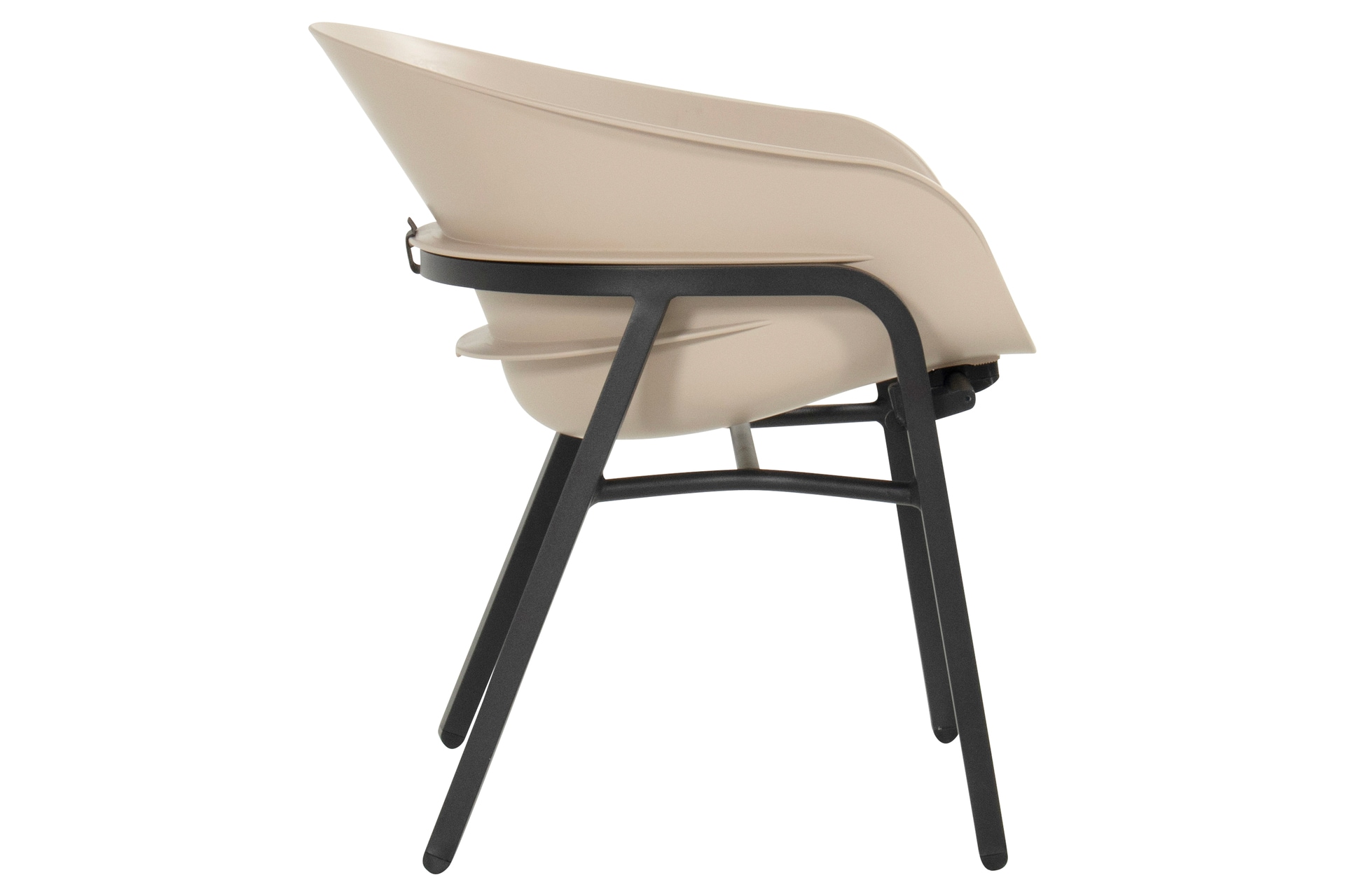 Hartman Gartenstuhl TUBB 2er Set schwarz /taupe