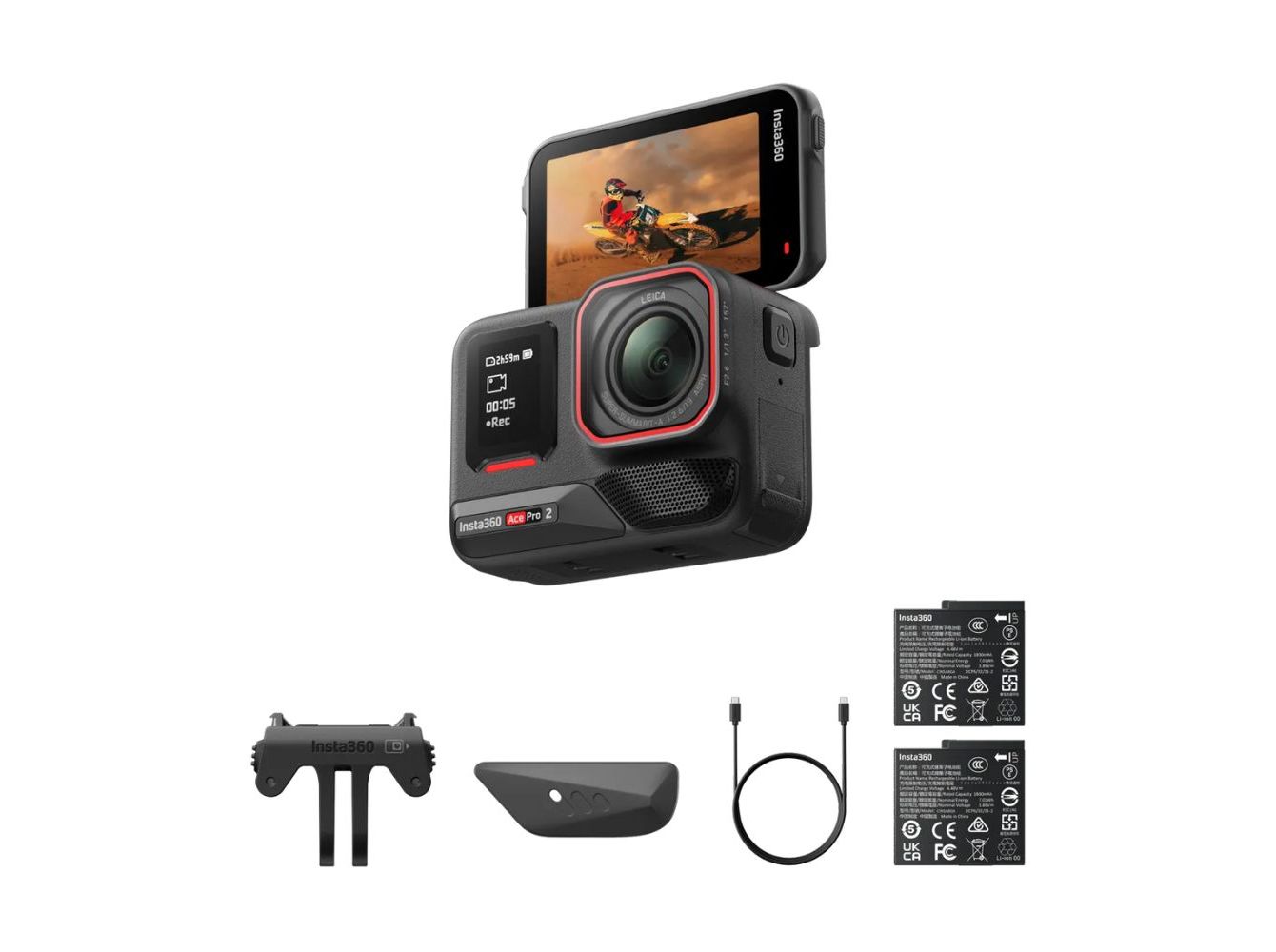 CÂMARA AVENTURA INSTA360 ACE PRO 2 DUAL BATTERY