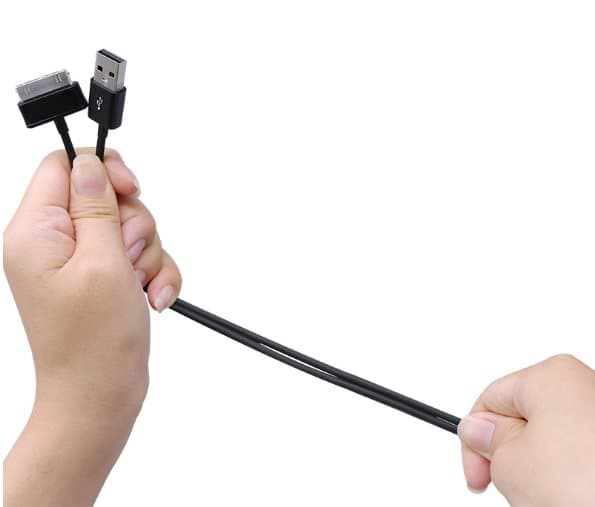INF 30 pins USB-kabel ladekabel/datakabel, kompatibel med Samsung P1000/N8000/N8010 Sort Samsung P1000 1 m