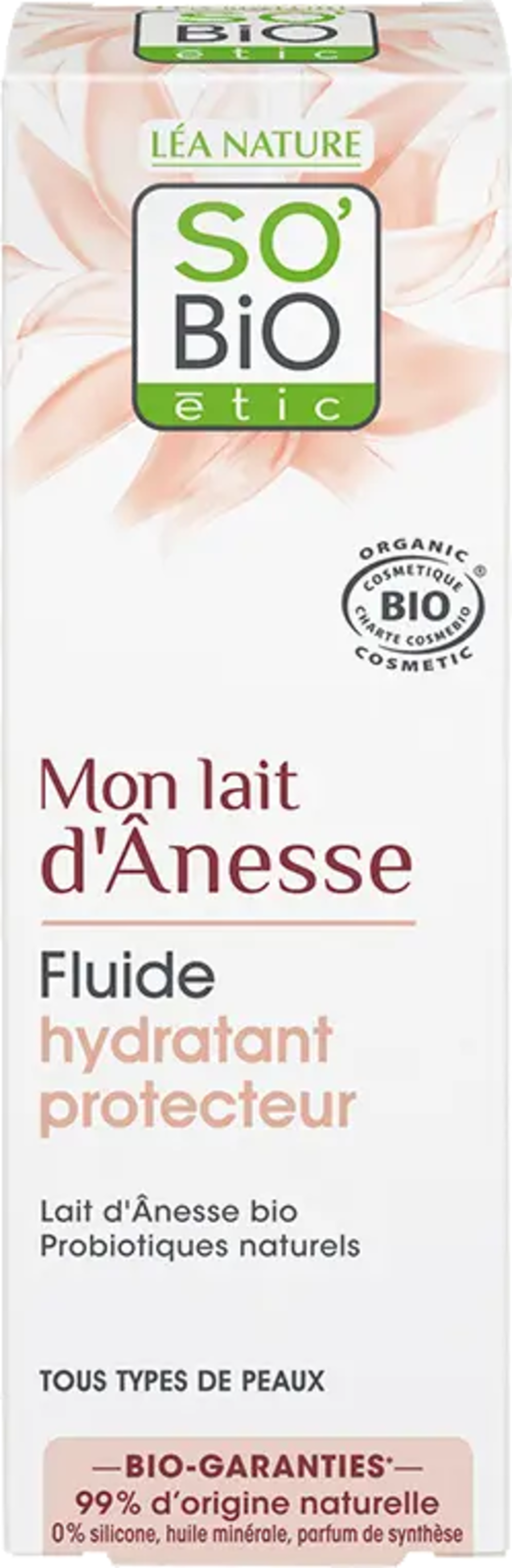 LÉA NATURE SO BiO étic  Eselsmilch Schützendes Fluid Tag, 50 ml