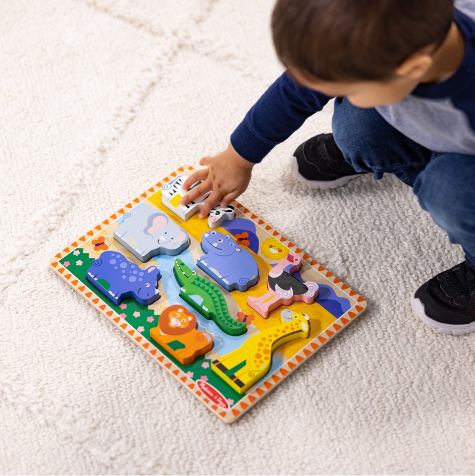 Melissa & Doug - Safari Chunky Puslespil- 8 brikker