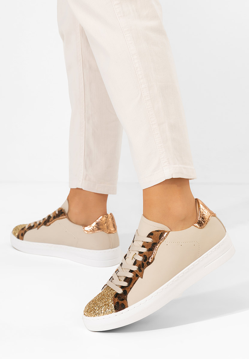 Baskets pour femme beige Sanura