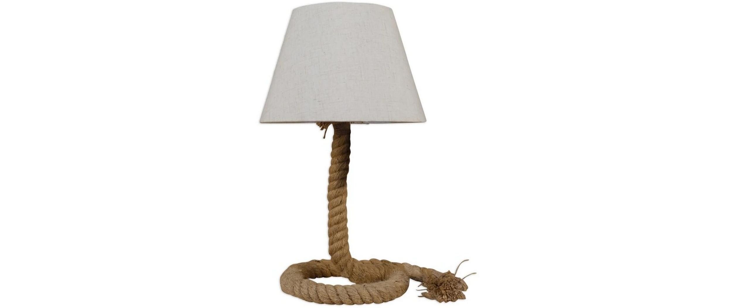 Tischleuchte mit Textilschirm «Rope» 40 cmTextil-Tischlampe