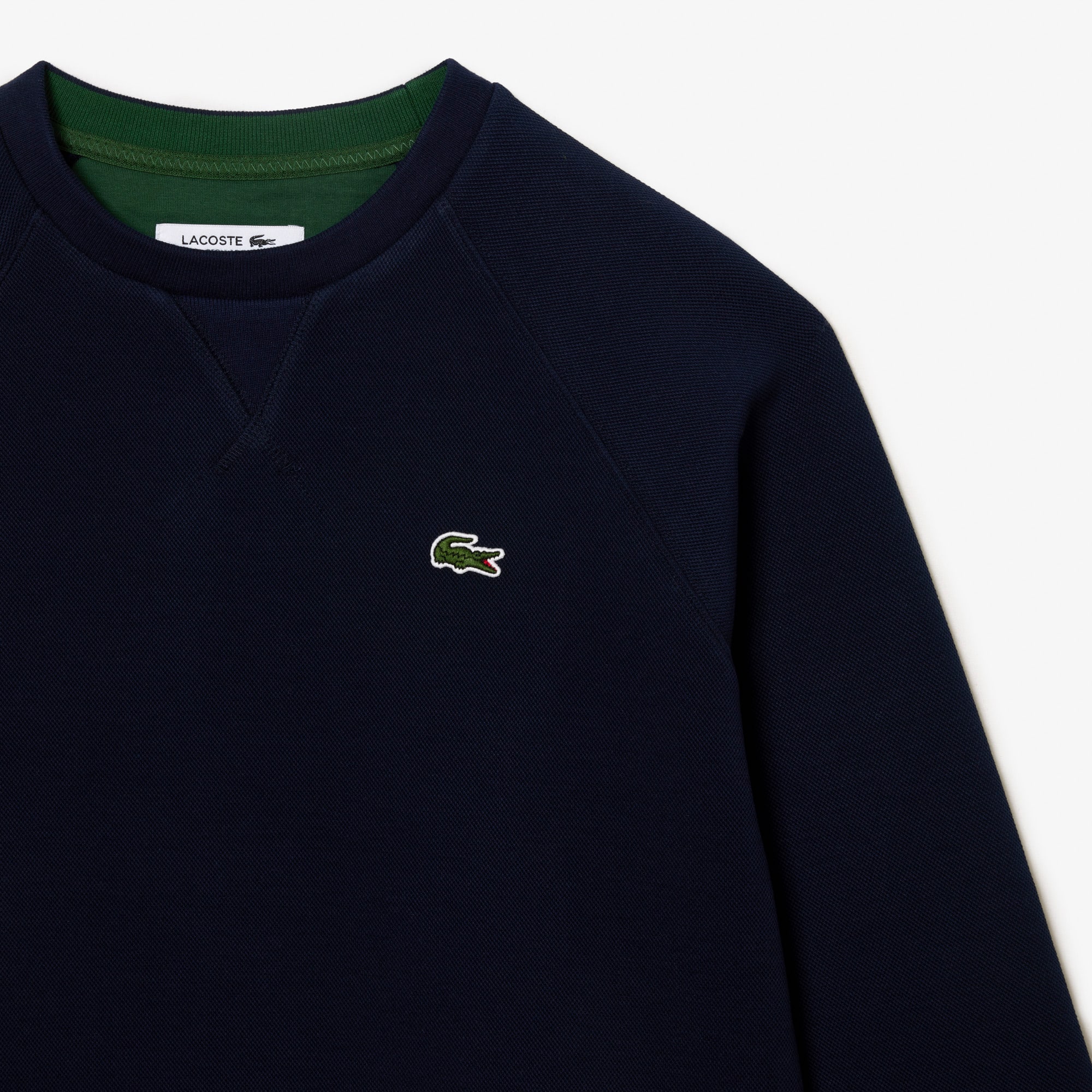 Sweatshirt Jogger à col rond double face piqué Sweatshirts - Bleu - Lacoste - Femme