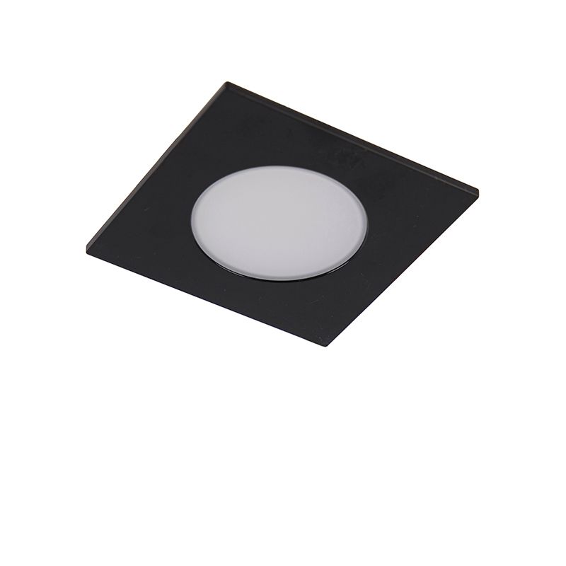Moderne inbouwspot zwart incl. LED 3-staps dimbaar IP65 - Simply