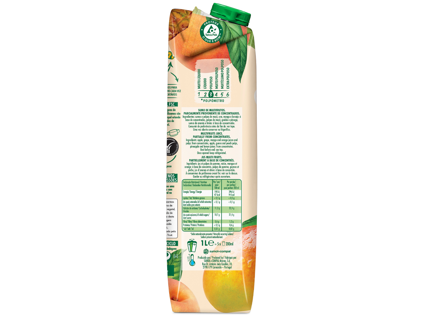 SUMO COMPAL 100% MULTIFRUTOS 1L