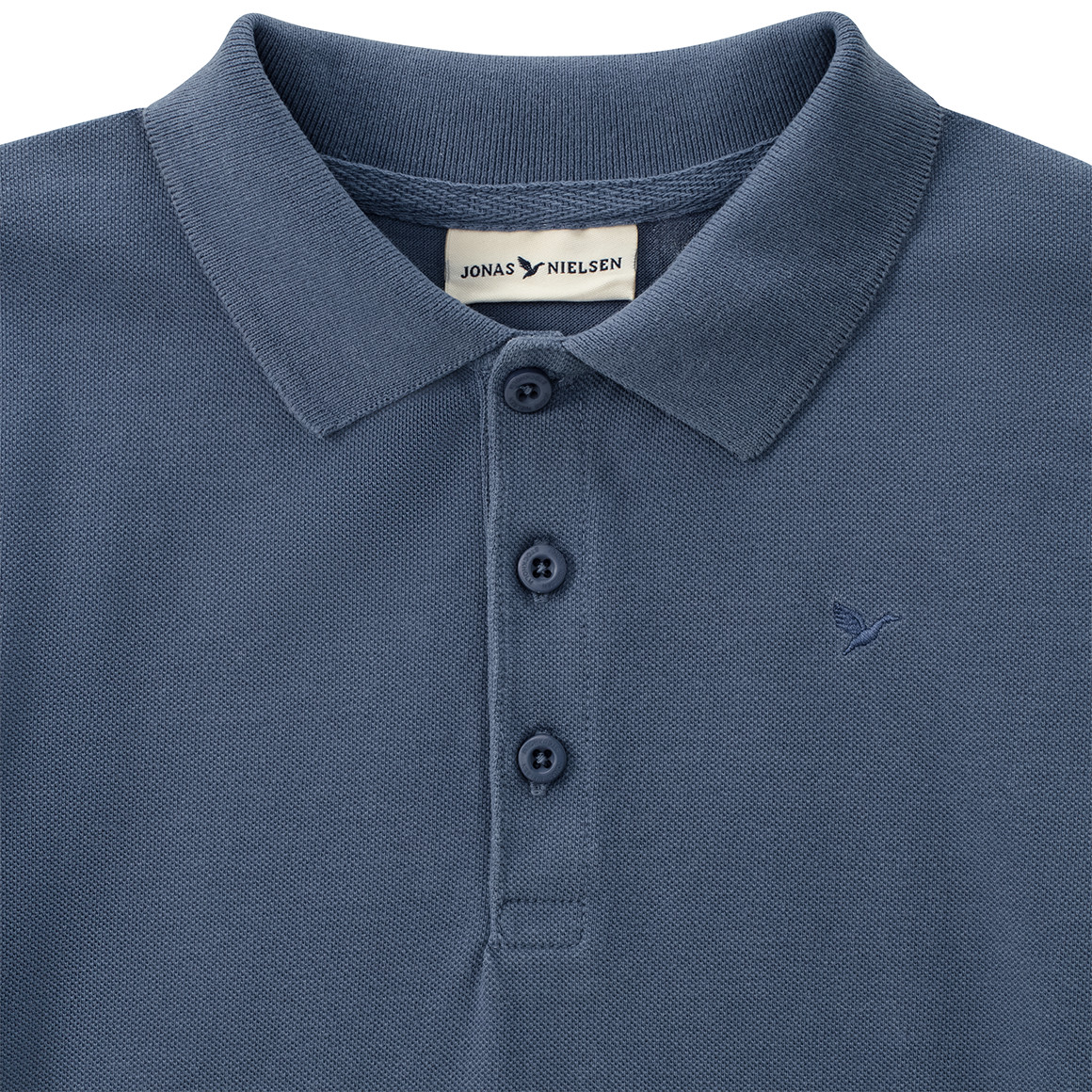 Jonas Nielsen Jungen Poloshirt in Pique-Struktur blau