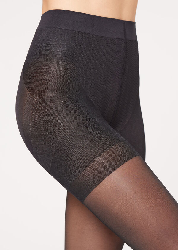 Meia-calça transparente modeladora 30 Denier Total Shaper