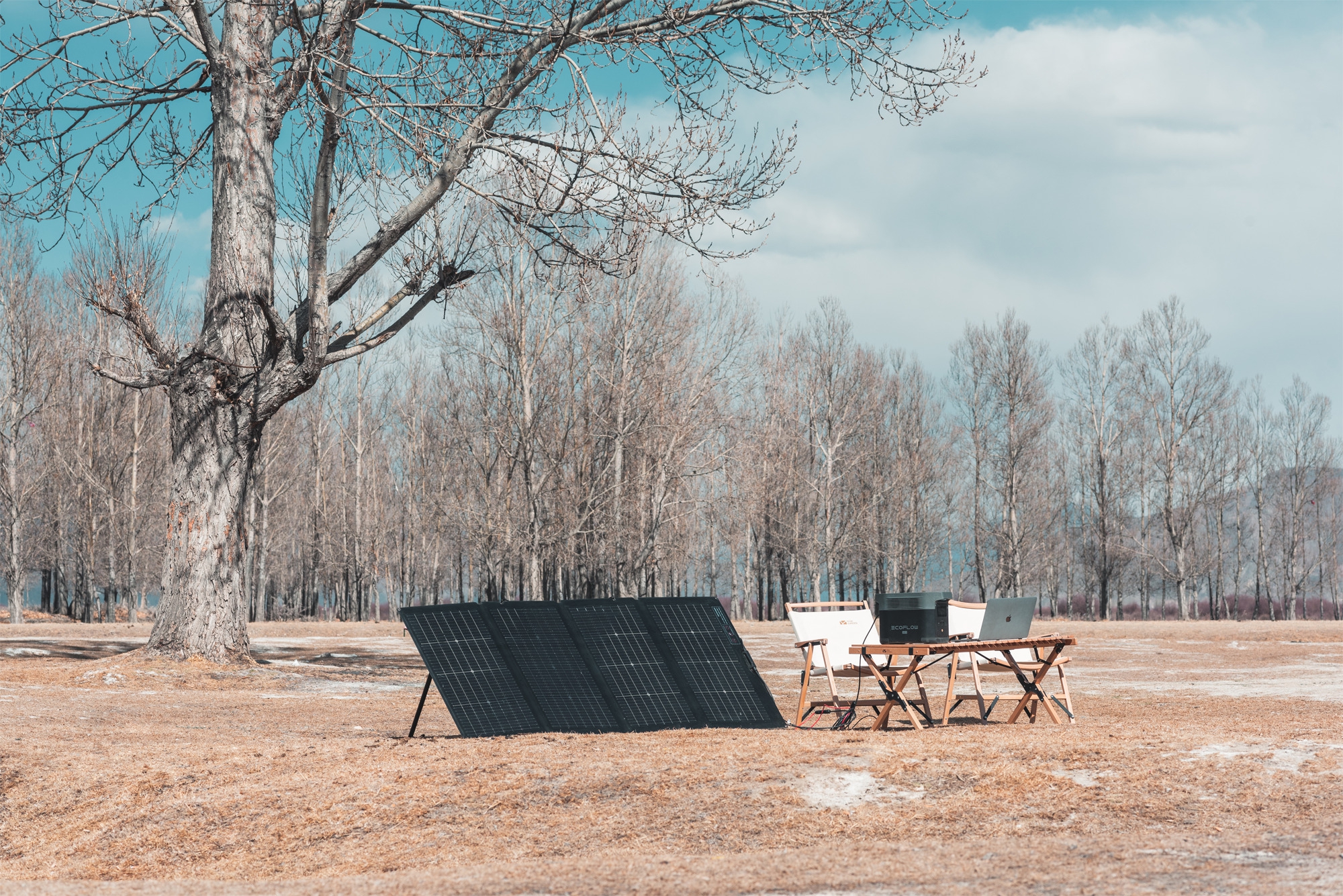 Solar-Energie Panel bifazial, faltbar 220 W