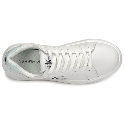 Calvin Klein Jeans - CHUNKY CUPSOLE LACEUP MON LTH WN - Blanc / Vert