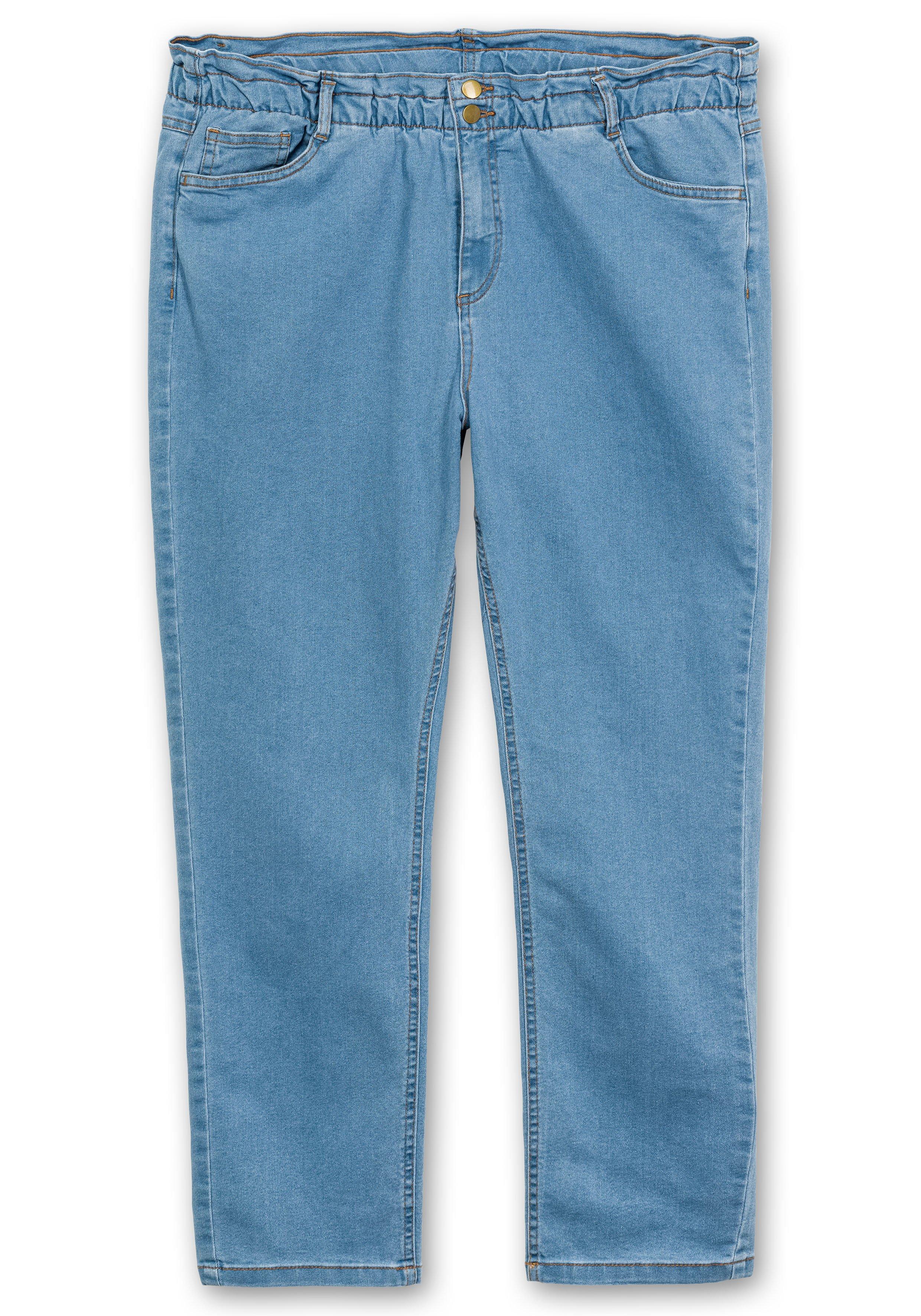 Gerade Jeans im extrahohen Paperbag-Schnitt
