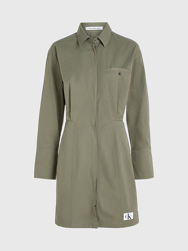 Vestido camisa de nylon macio