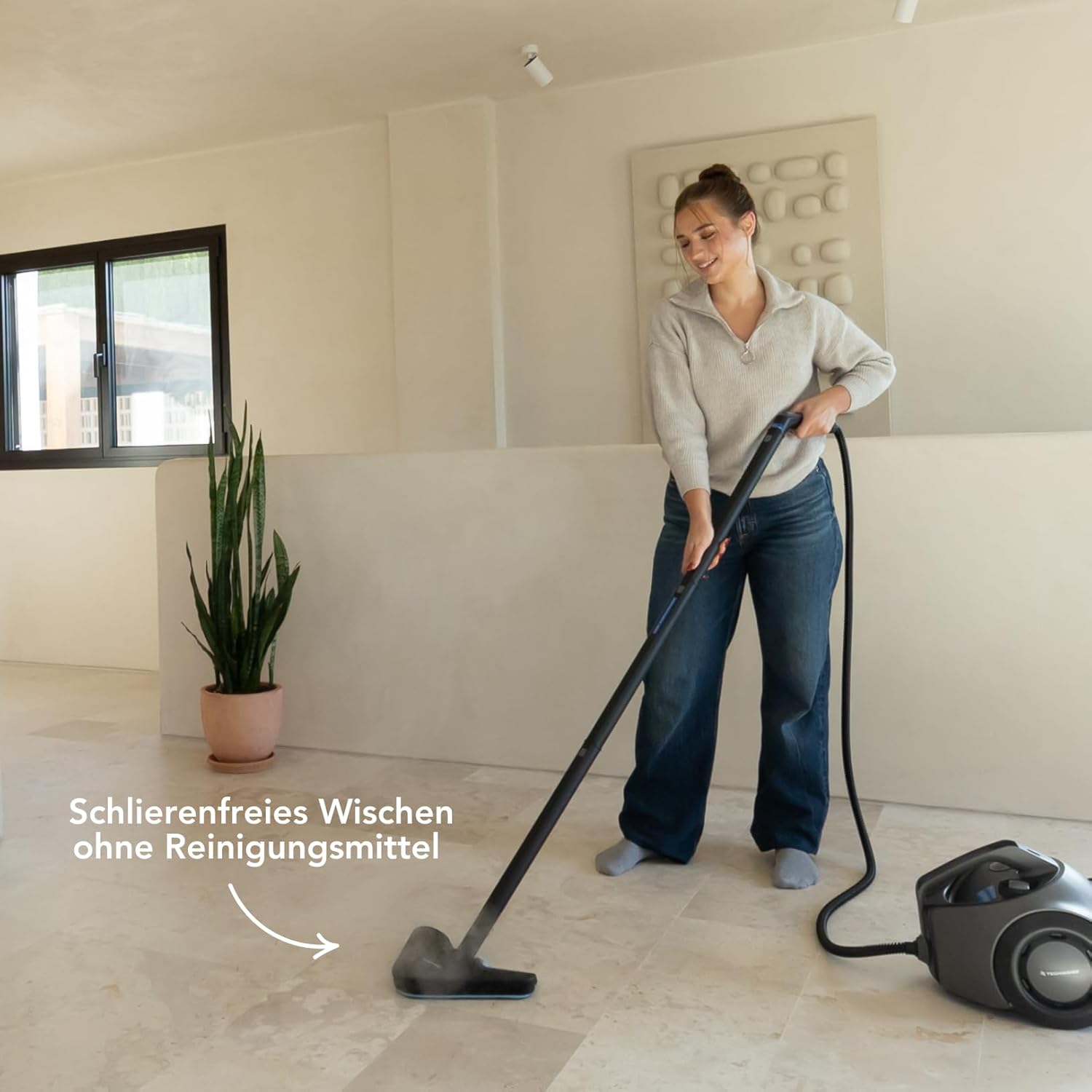 TS2 Dampfreiniger – 100+ Oberflächen – 50 Minuten Dampf – 4 Bar – Reinigungsgerät – Dampfreiniger für Böden