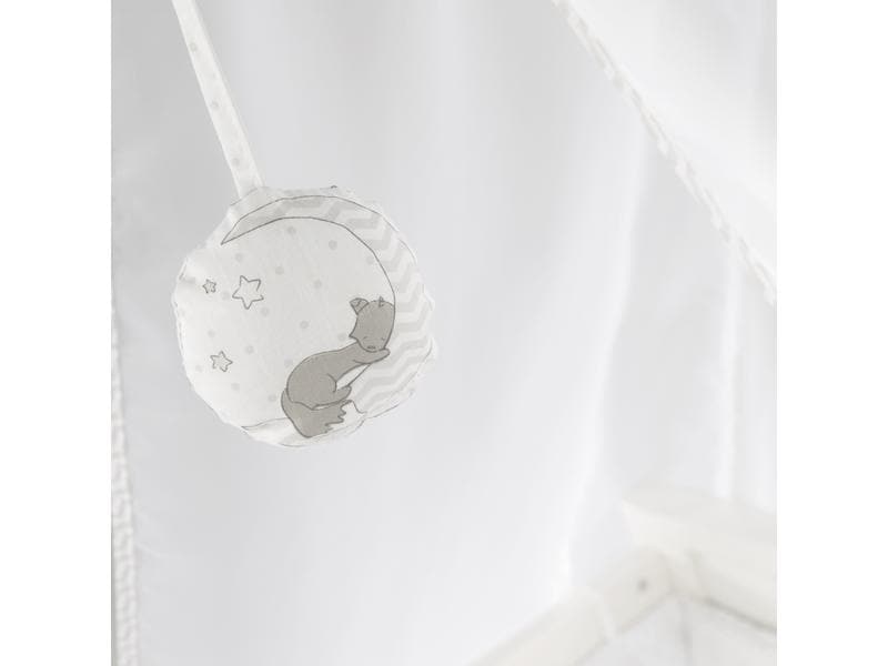 roba Babybett Komplett-Set Fox & Bunny 70 x 140 cm Komplettset umbaubar inkl. Bettwäsche, Himmel, Nest & Matratze