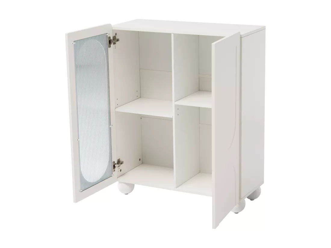 Armoire de rangement blanche de style scania,d80cm×h99cm