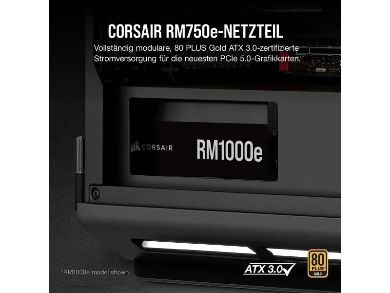 CORSAIR RMe Series RM750e - Strømforsyning (intern) - ATX12V 3.0/ EPS12V - 80 PLUS Gold - AC 100-240 V - 750 Watt - Europa