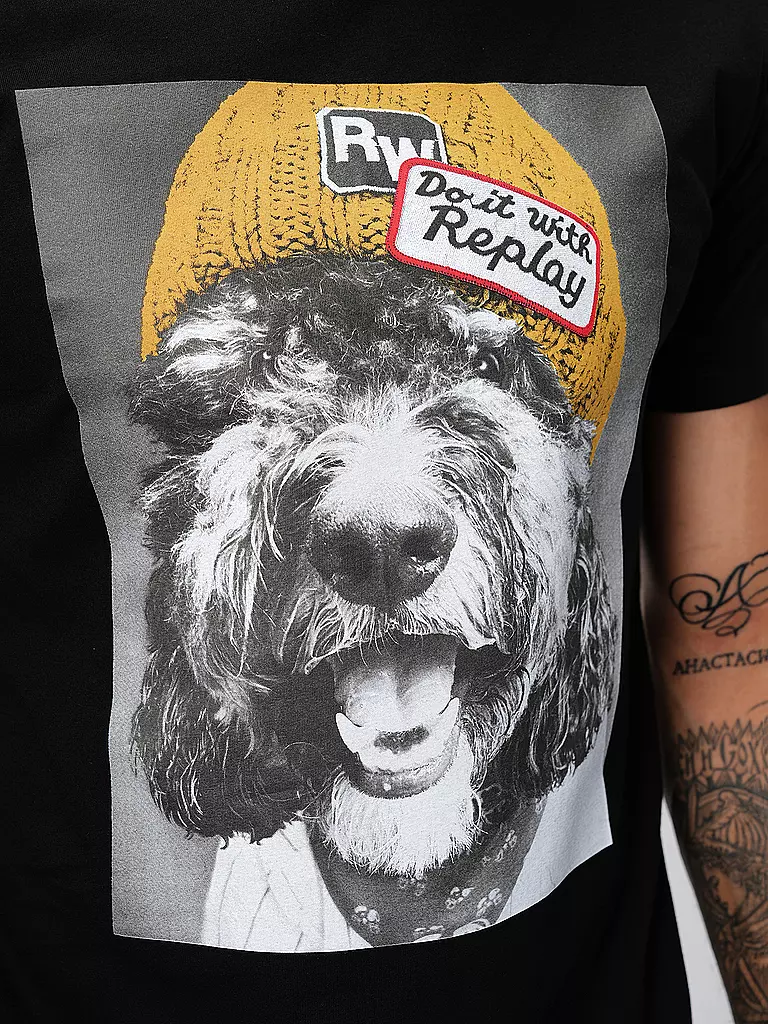 REPLAY T-Shirt  schwarz